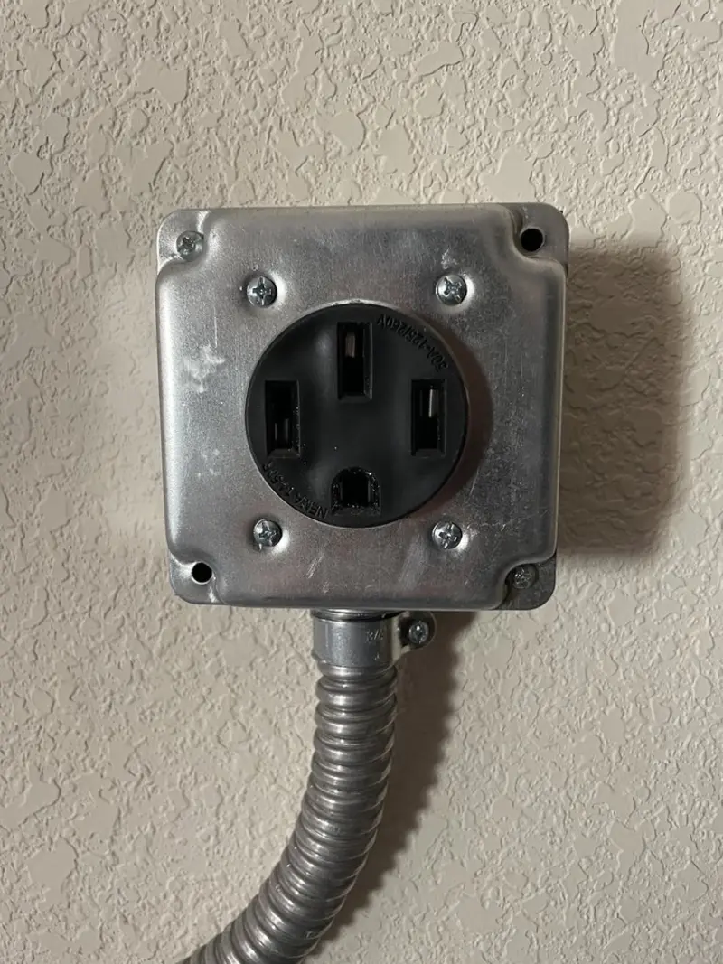 NEMA 14-50 outlet installed for Electrical Panel Upgrade in Bonita